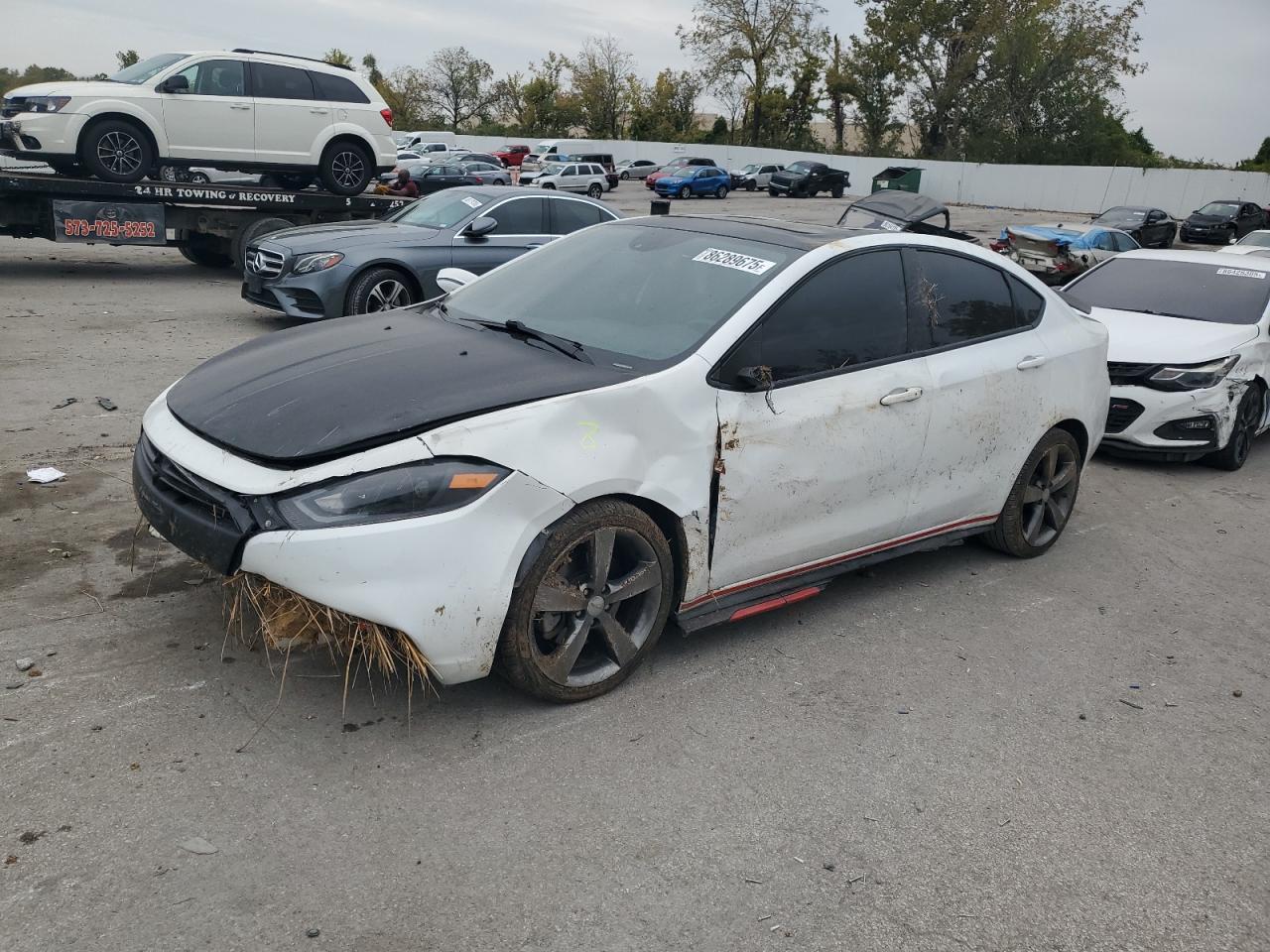 2015 Dodge Dart Gt white sedan gas 1C3CDFEB1FD224558 photo #1