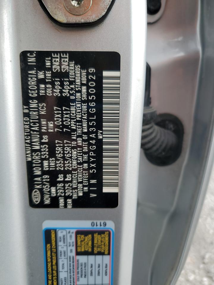 2020 Kia Sorento L VIN: 5XYPG4A35LG650029 Lot: 90453305