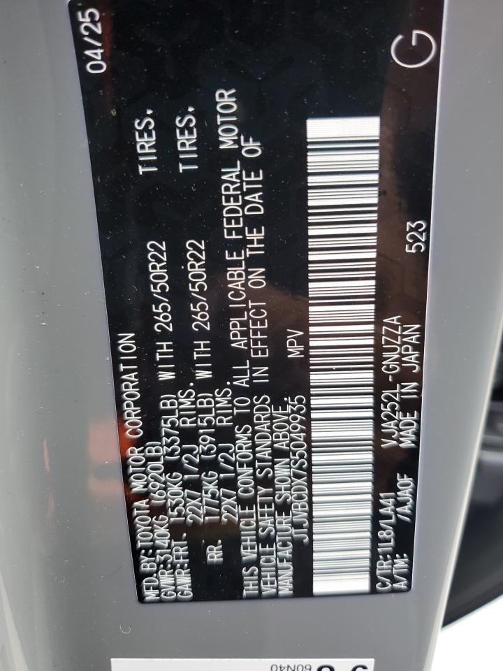 2025 Lexus Gx 550 Luxury VIN: JTJVBCDX7S5049935 Lot: 85568685