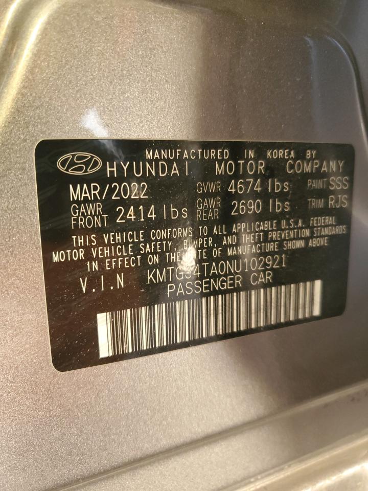 2022 Genesis G70 Base VIN: KMTG34TA0NU102921 Lot: 90111375