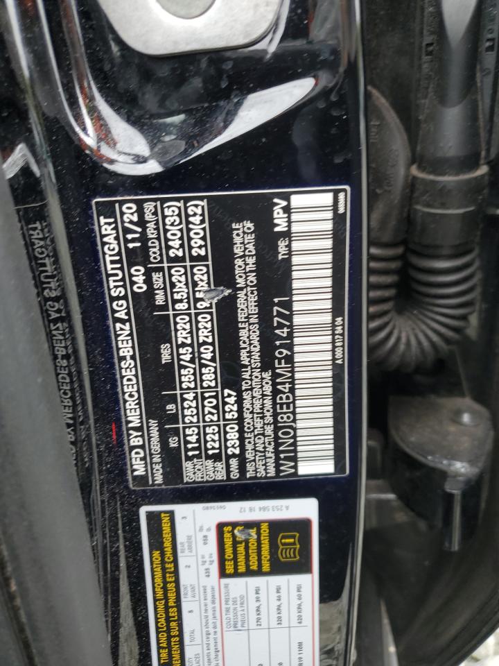 2021 Mercedes-Benz Glc Coupe 300 4Matic VIN: W1N0J8EB4MF914771 Lot: 82416635