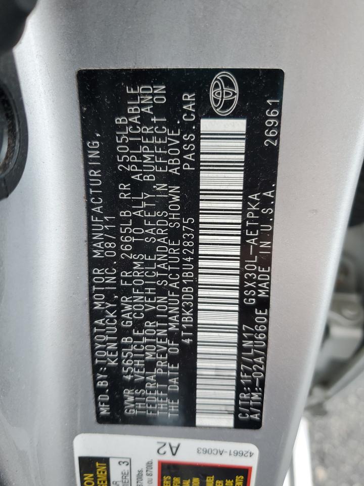 2011 Toyota Avalon Base VIN: 4T1BK3DB1BU428375 Lot: 85526445