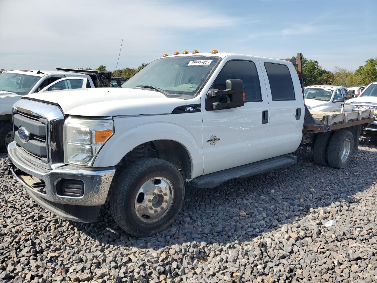 2014 Ford F350 Super Duty Flat Bed Truck white pickup diesel 1FD8W3HT6EEA91234 photo #3