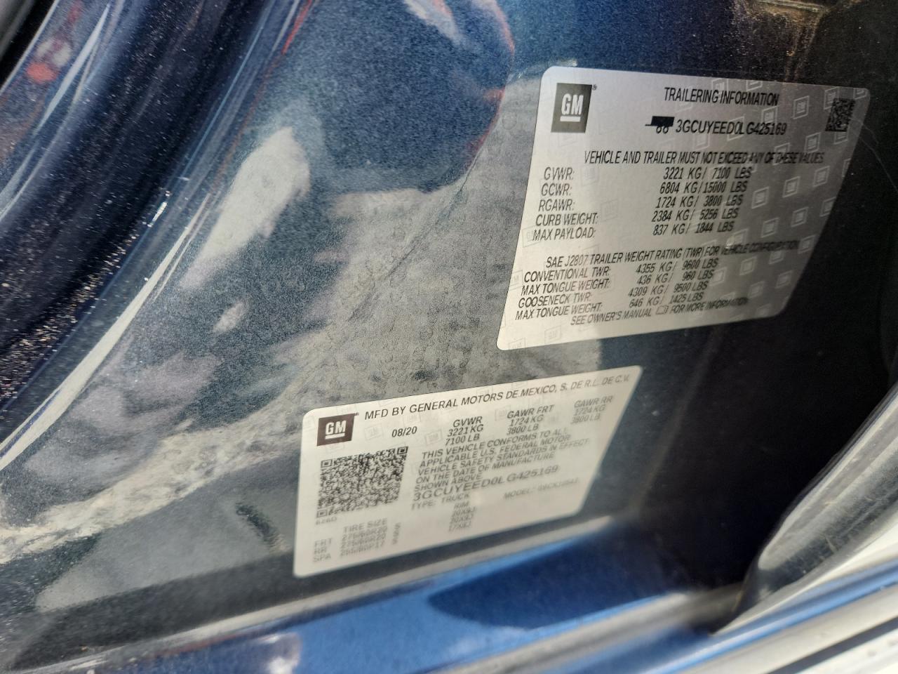 2020 Chevrolet Silverado K1500 Rst VIN: 3GCUYEED0LG425169 Lot: 82009945