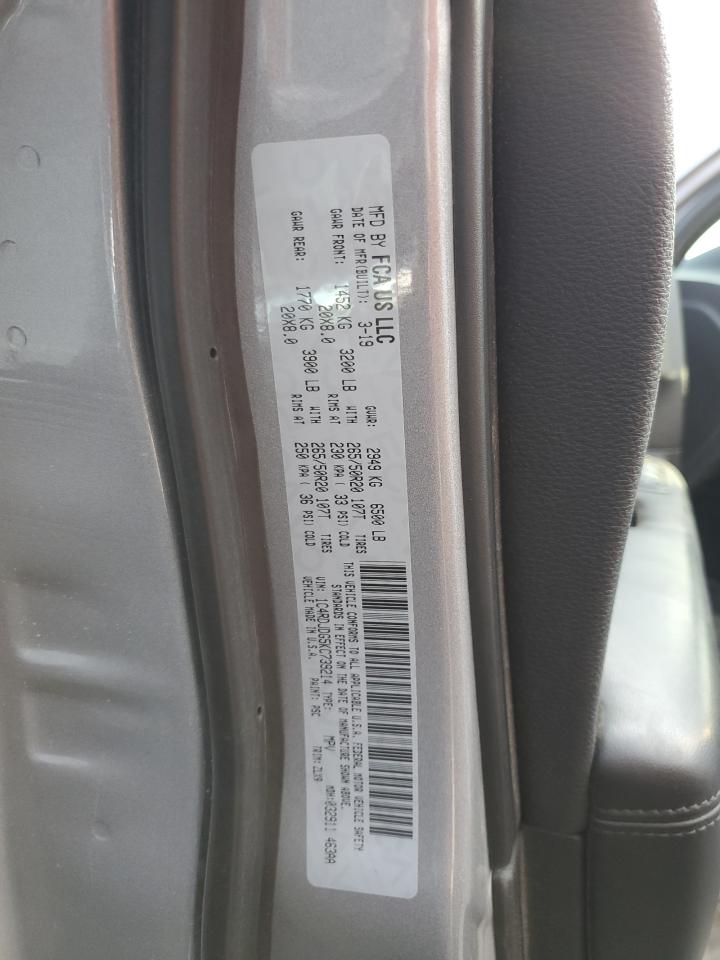 2019 Dodge Durango Gt VIN: 1C4RDJDG5KC739214 Lot: 84783685