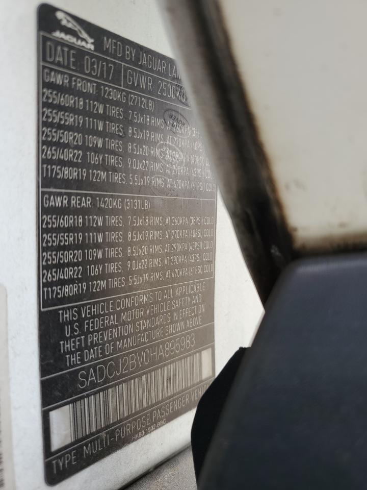 2017 Jaguar F-Pace Premium VIN: SADCJ2BV0HA895983 Lot: 85201615