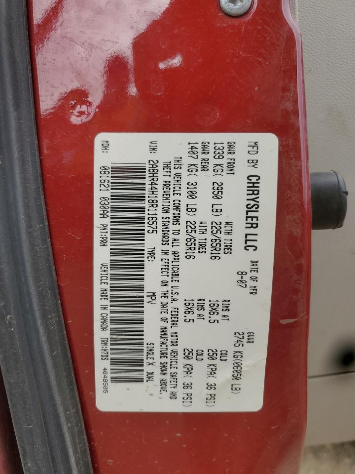 2008 Chrysler Town & Country Lx VIN: 2A8HR44H18R116575 Lot: 90459665