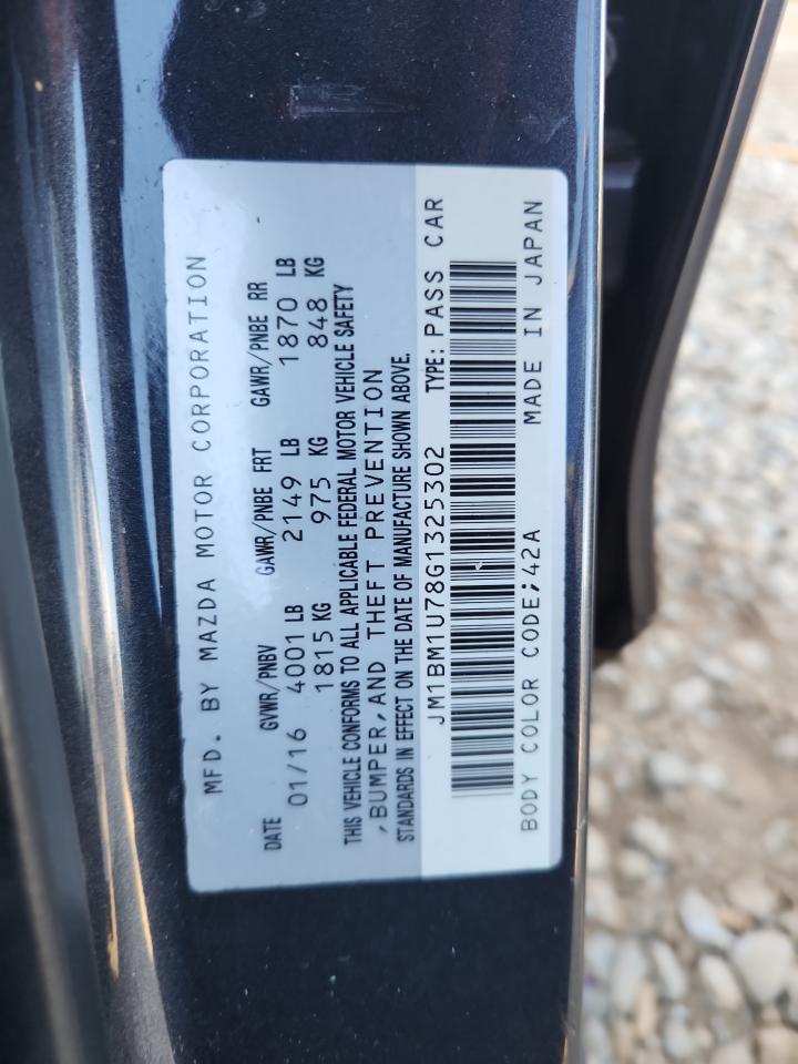 2016 Mazda 3 Sport VIN: JM1BM1U78G1325302 Lot: 89912855