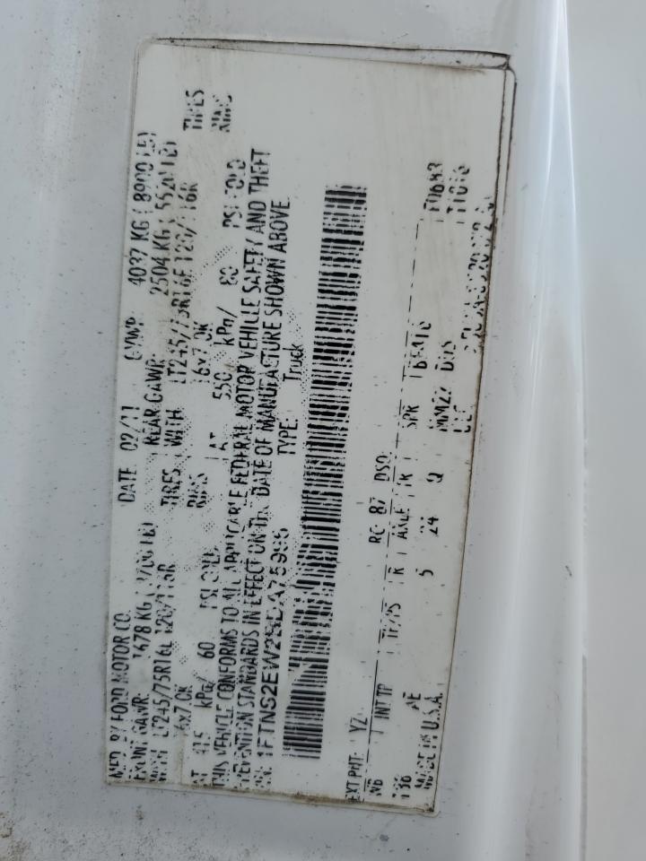 2011 Ford Econoline E250 Van VIN: 1FTNS2EW2BDA75996 Lot: 82245925