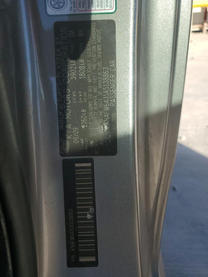 2010 Kia Forte Sx VIN: KNAFW6A31A5138863 Lot: 89776915