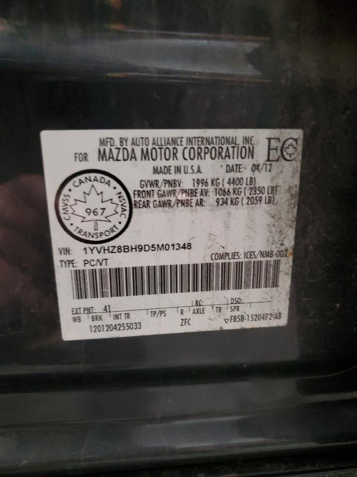 2013 Mazda 6 Sport VIN: 1YVHZ8BH9D5M01348 Lot: 82269465