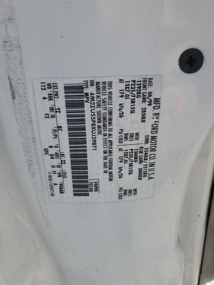 1999 Mercury Mountaineer VIN: 4M2ZU55P8XUJ39871 Lot: 87450795