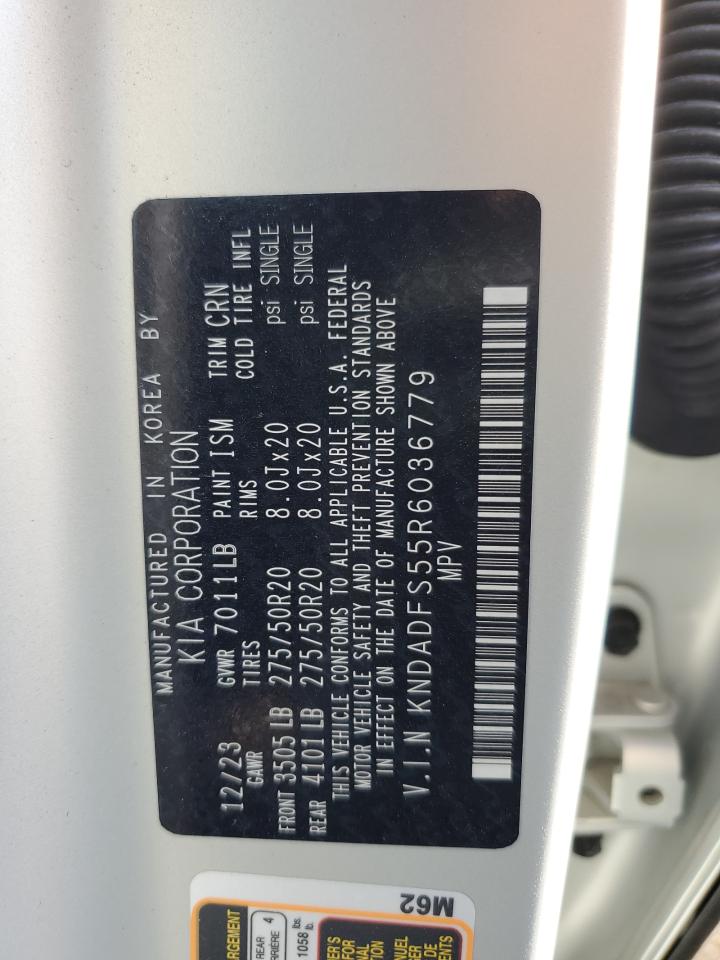 2024 Kia Ev9 Land VIN: KNDADFS55R6036779 Lot: 90714915