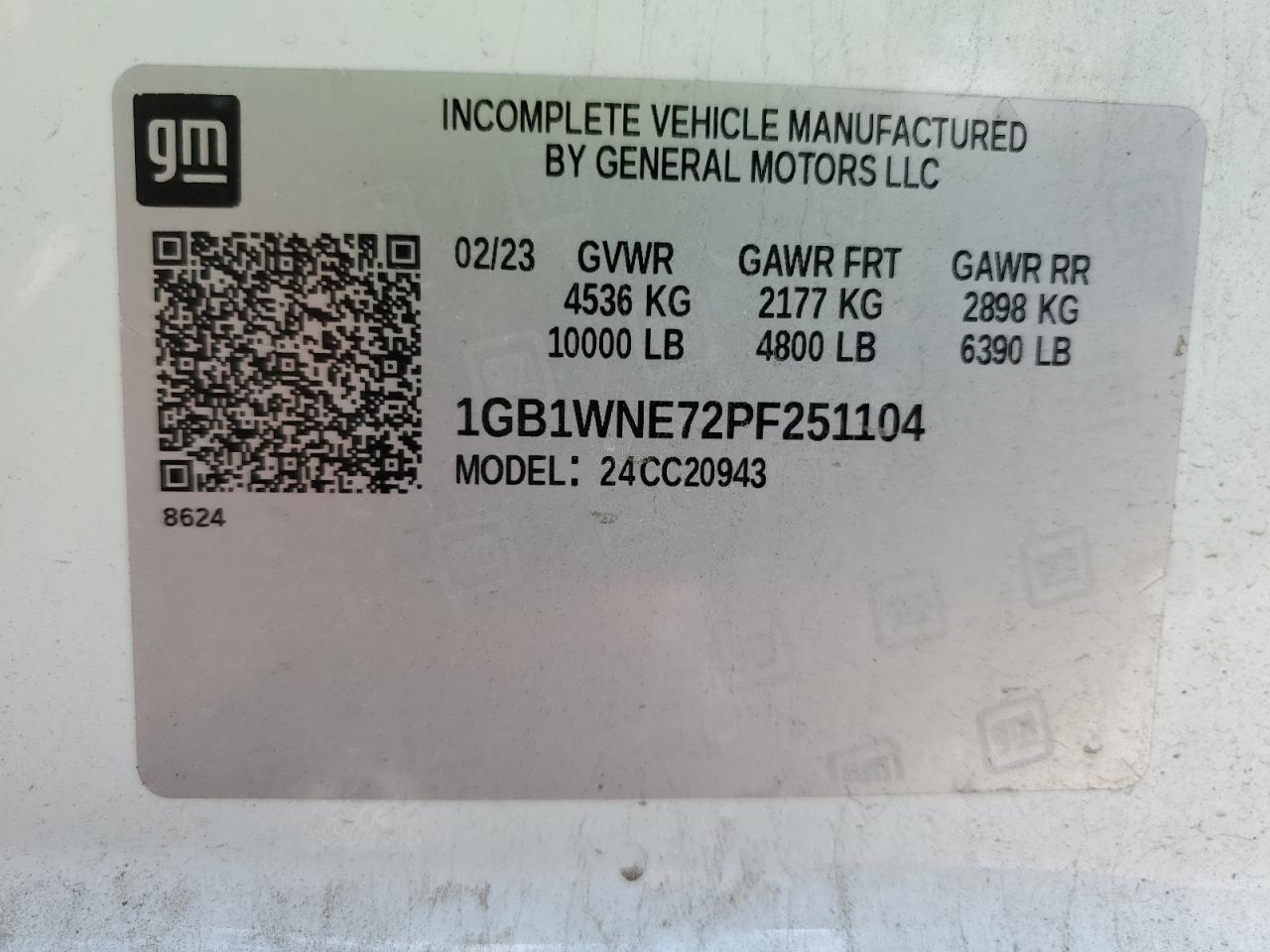 2023 Chevrolet Silverado C2500 Heavy Duty Lt VIN: 1GB1WNE72PF251104 Lot: 86132295