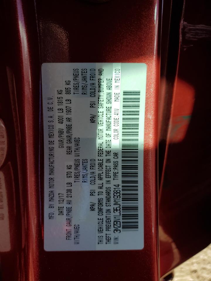 2018 Mazda 3 Touring VIN: 3MZBN1L35JM193814 Lot: 90731385