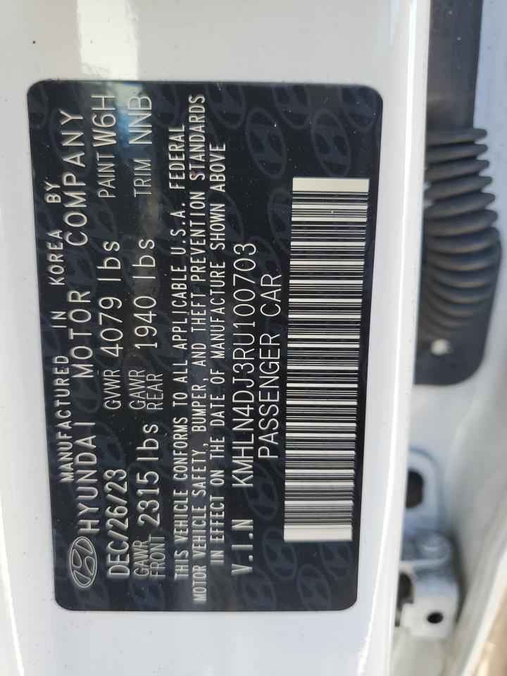 2024 Hyundai Elantra Limited VIN: KMHLN4DJ3RU100703 Lot: 86115835