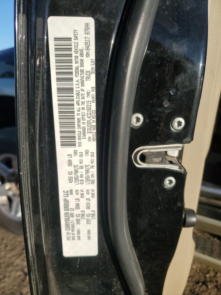 2012 Dodge Ram 2500 Longhorn VIN: 3C6UD5PL4CG182215 Lot: 90363275