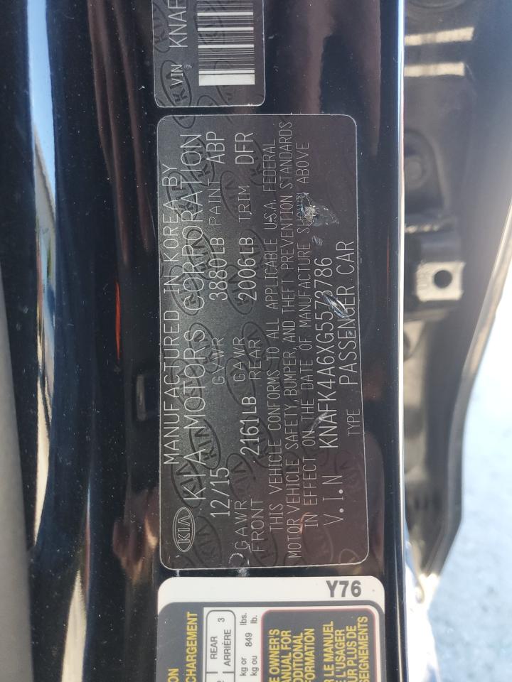 2016 Kia Forte Lx VIN: KNAFK4A6XG5573786 Lot: 86643815