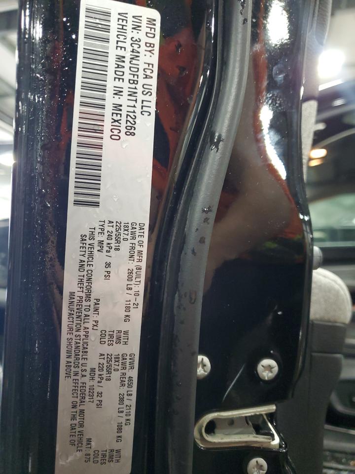 2022 Jeep Compass Latitude Lux VIN: 3C4NJDFB1NT112268 Lot: 90419915