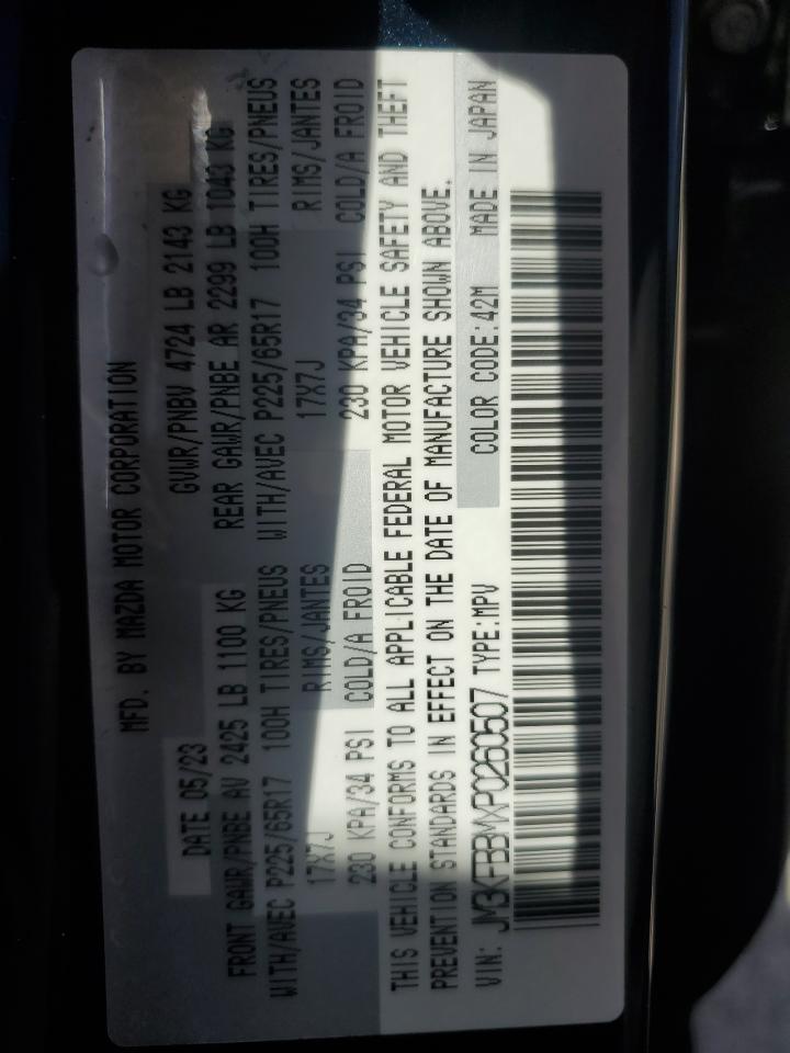 2023 Mazda Cx-5 Select VIN: JM3KFBBMXP0260507 Lot: 86469825