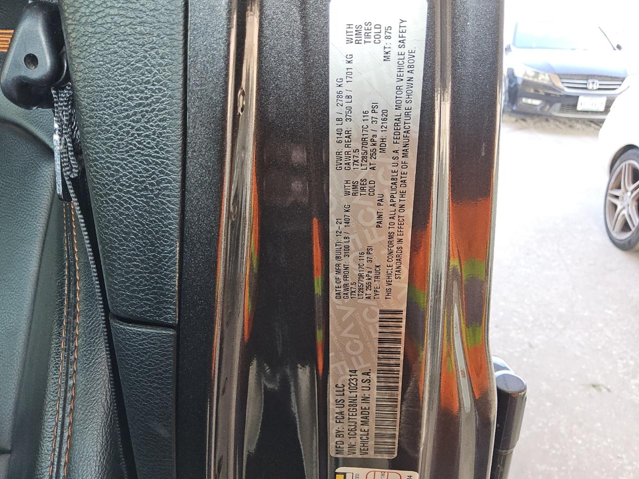 2022 Jeep Gladiator Mojave VIN: 1C6JJTEG8NL102314 Lot: 87412445