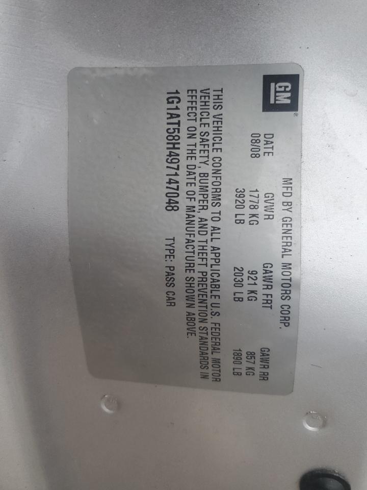 2009 Chevrolet Cobalt Lt VIN: 1G1AT58H497147048 Lot: 89682665