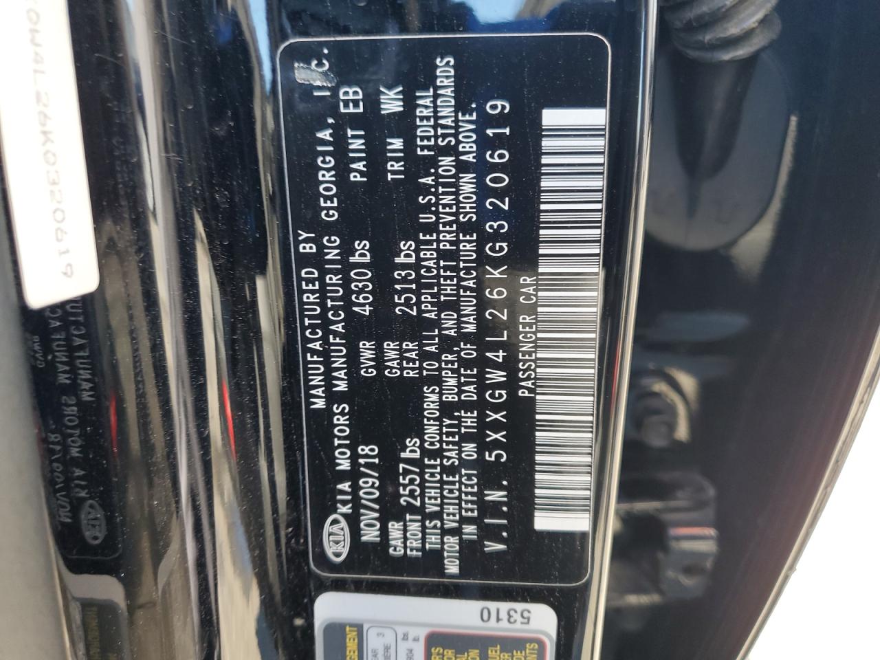 2019 Kia Optima Sx VIN: 5XXGW4L26KG320619 Lot: 86660035