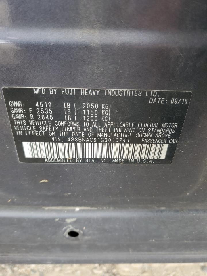 2016 Subaru Legacy 2.5I Premium VIN: 4S3BNAC61G3010741 Lot: 85516795
