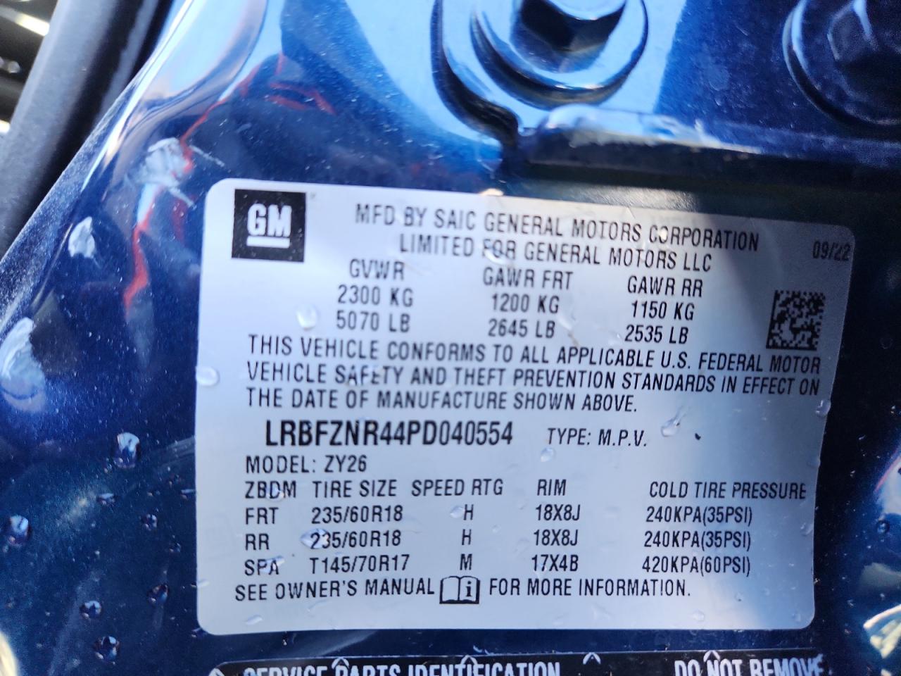 2023 Buick Envision Essence VIN: LRBFZNR44PD040554 Lot: 86112955