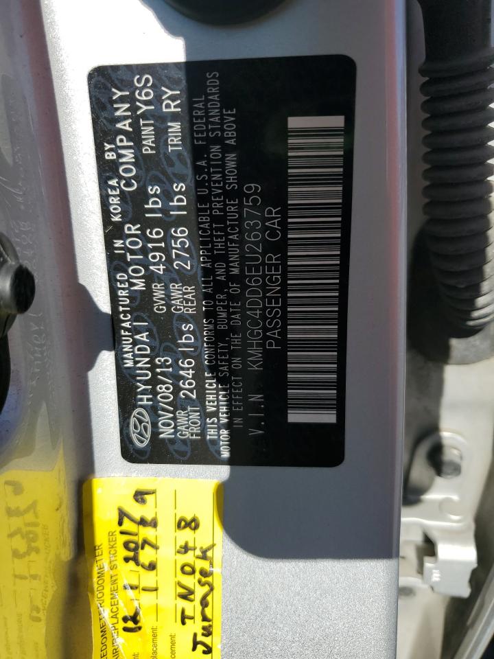 2014 Hyundai Genesis 3.8L VIN: KMHGC4DD6EU263759 Lot: 86439285