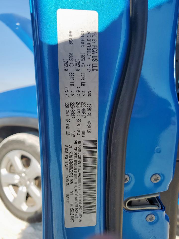 2017 Jeep Compass Latitude VIN: 3C4NJCBB0HT652778 Lot: 85583015