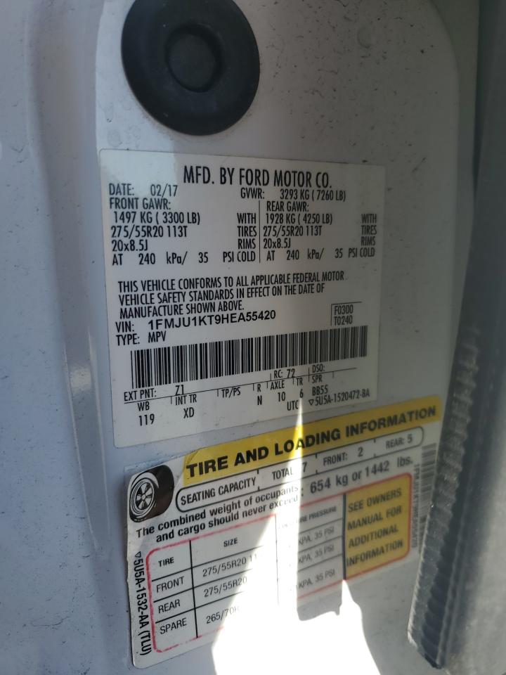 2017 Ford Expedition Limited VIN: 1FMJU1KT9HEA55420 Lot: 85184025