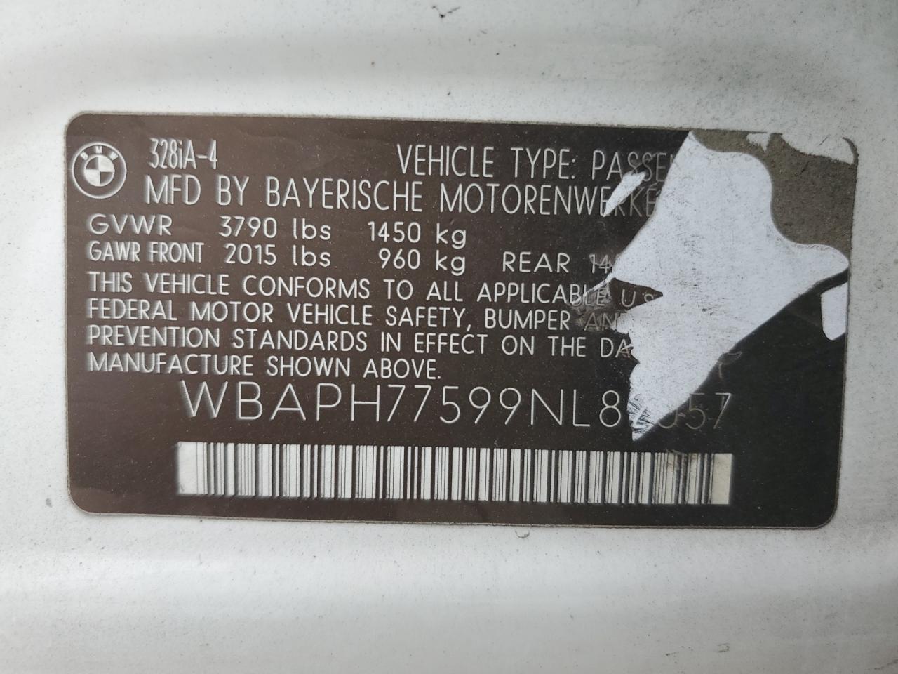 2009 BMW 328 I VIN: WBAPH77599NL82057 Lot: 86655535