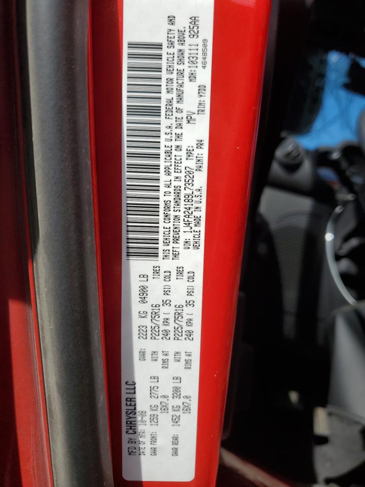 2009 Jeep Wrangler X VIN: 1J4FA24189L735207 Lot: 85906785