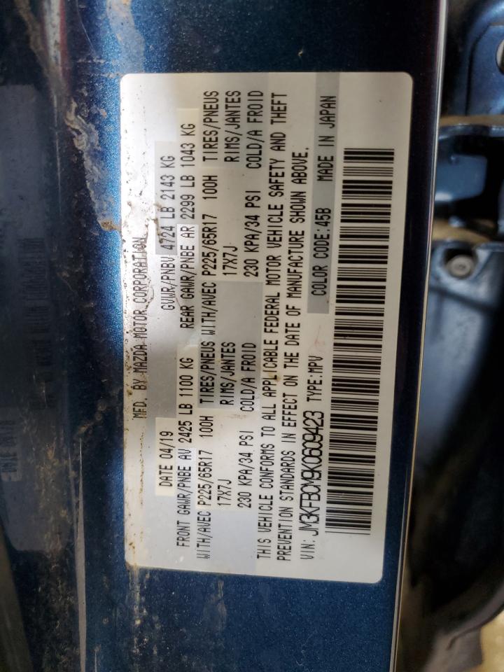 2019 Mazda Cx-5 Touring VIN: JM3KFBCM9K0609423 Lot: 86325725