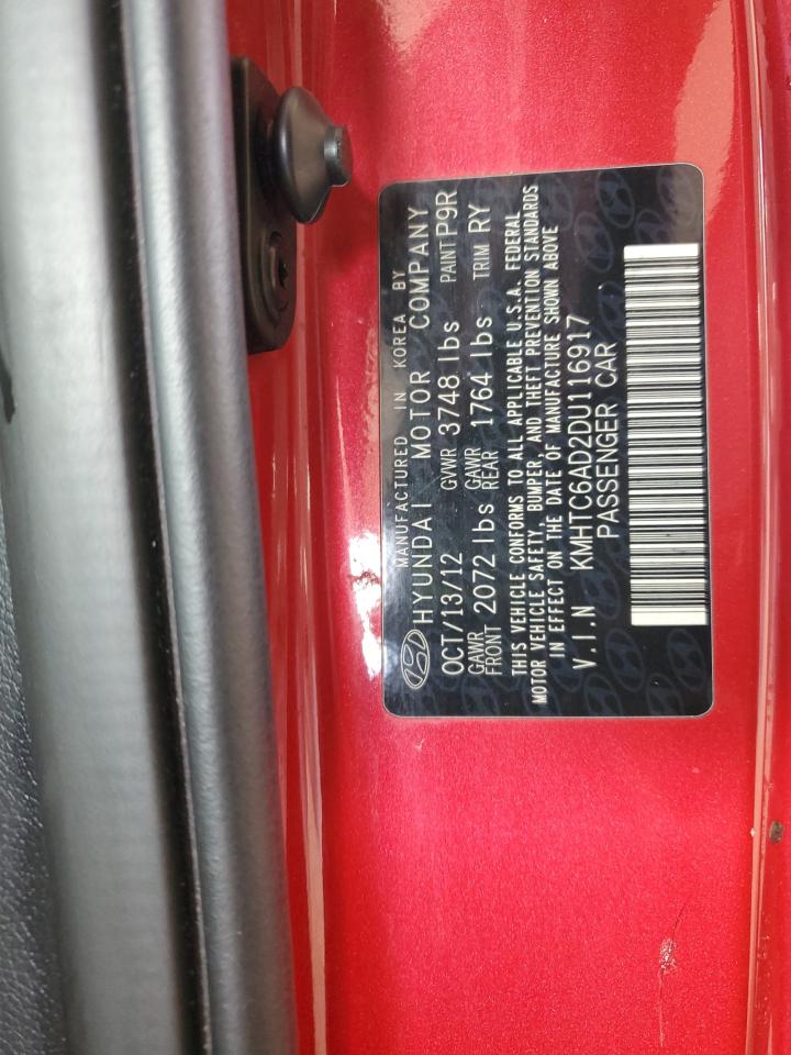 2013 Hyundai Veloster VIN: KMHTC6AD2DU116917 Lot: 85534785