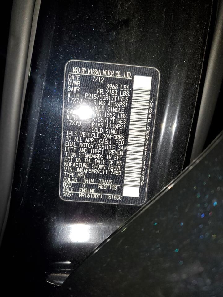 2012 Nissan Juke S VIN: JN8AF5MR9CT117480 Lot: 86040585