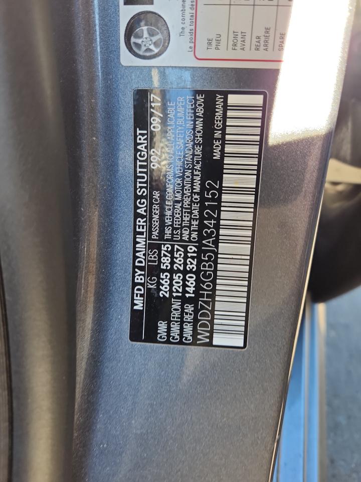 2018 Mercedes-Benz E 400 4Matic VIN: WDDZH6GB5JA342152 Lot: 81583795