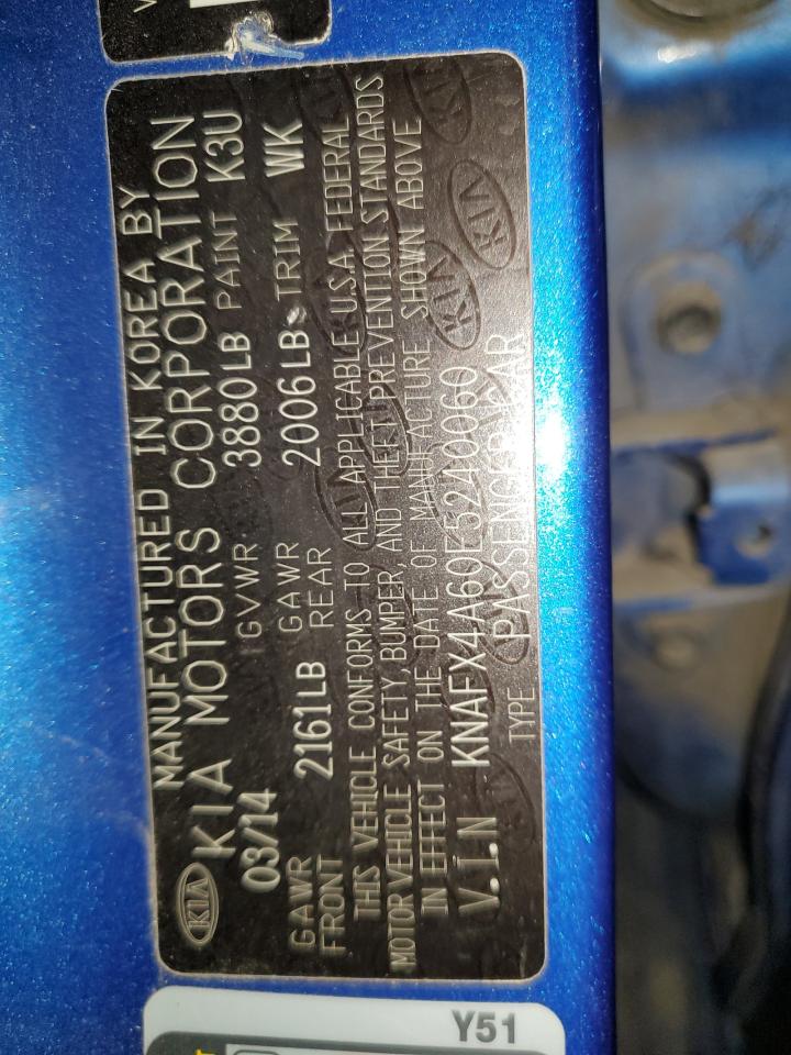 2014 Kia Forte Lx VIN: KNAFX4A60E5240060 Lot: 86168695