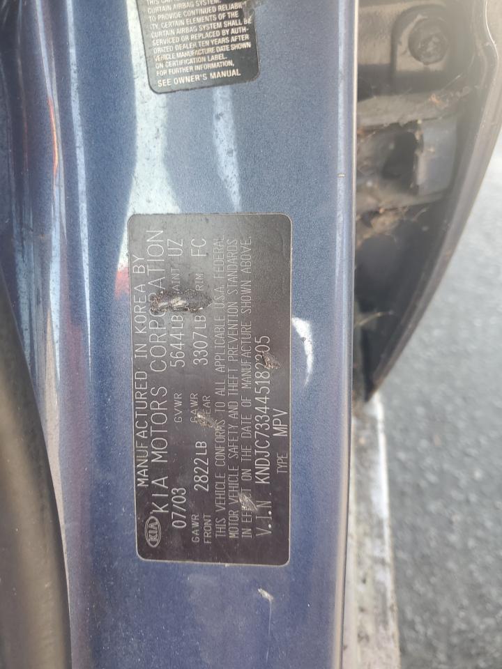 2004 Kia Sorento Ex VIN: KNDJC733445182305 Lot: 85921175