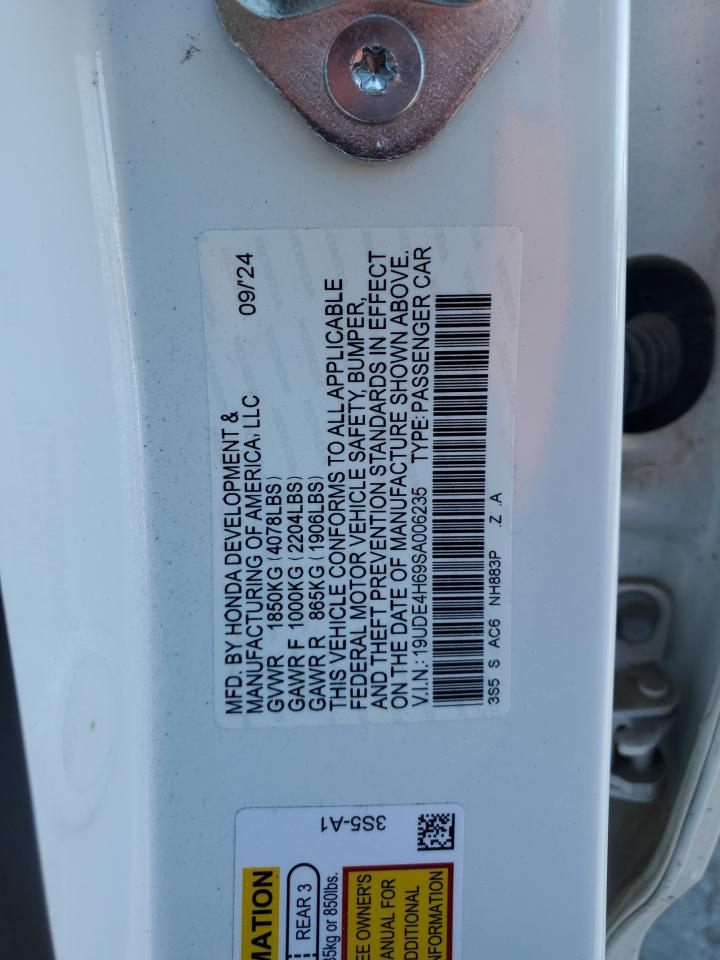 2025 Acura Integra A-Spec Tech VIN: 19UDE4H69SA006235 Lot: 86846535