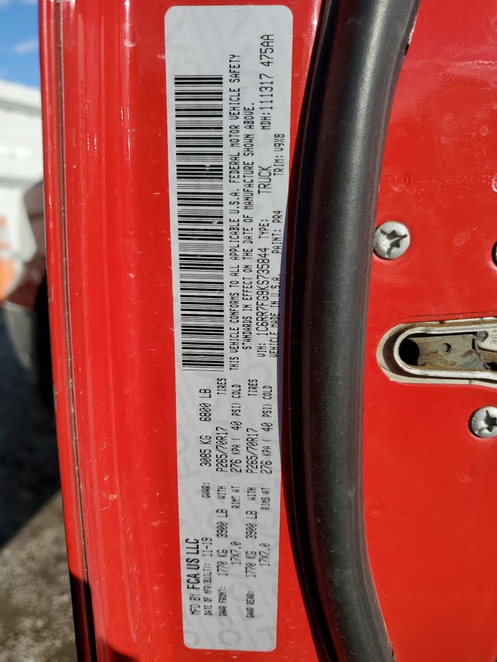 2019 Ram 1500 Classic Tradesman VIN: 1C6RR7FG9KS735844 Lot: 90955045