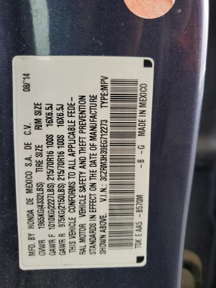 2014 Honda Cr-V Lx VIN: 3CZRM3H39EG712273 Lot: 89446665