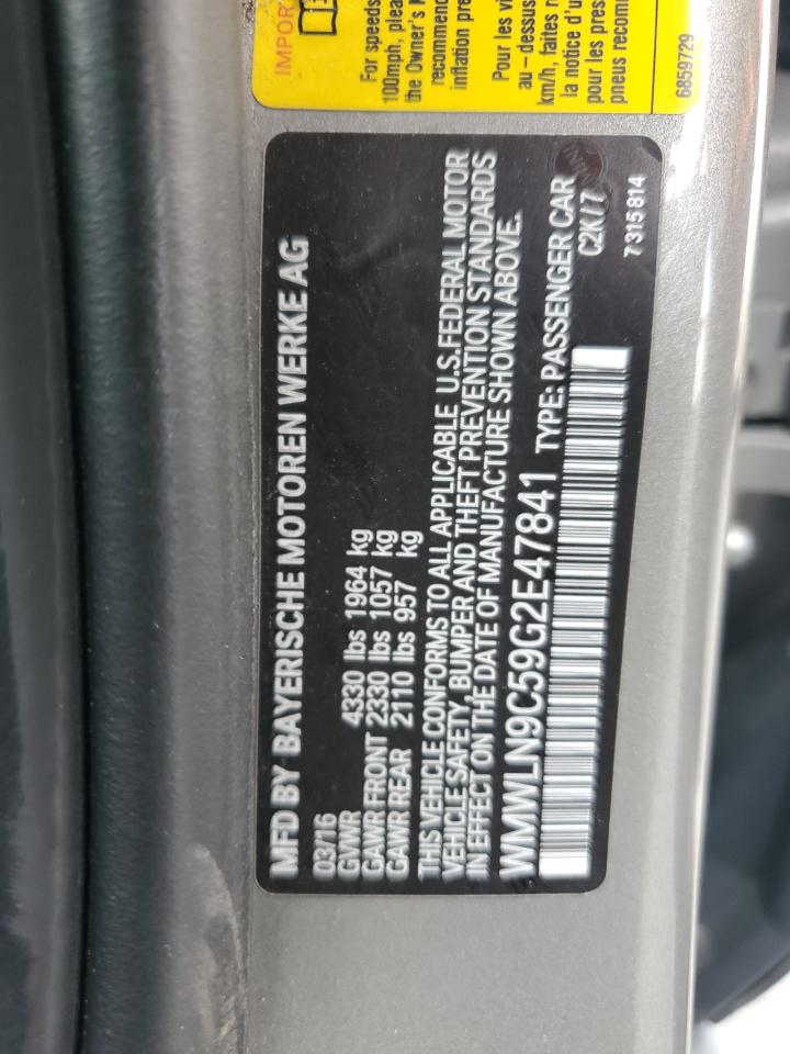 2016 Mini Cooper S Clubman VIN: WMWLN9C59G2E47841 Lot: 86410775