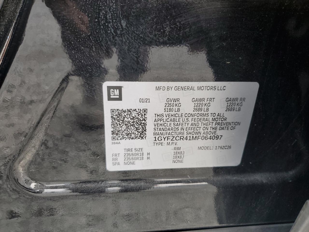 2021 Cadillac Xt4 Premium Luxury VIN: 1GYFZCR41MF064097 Lot: 84874665