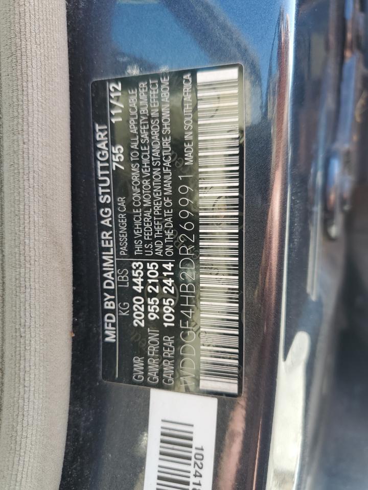 2013 Mercedes-Benz C 250 VIN: WDDGF4HB2DR269991 Lot: 85478175