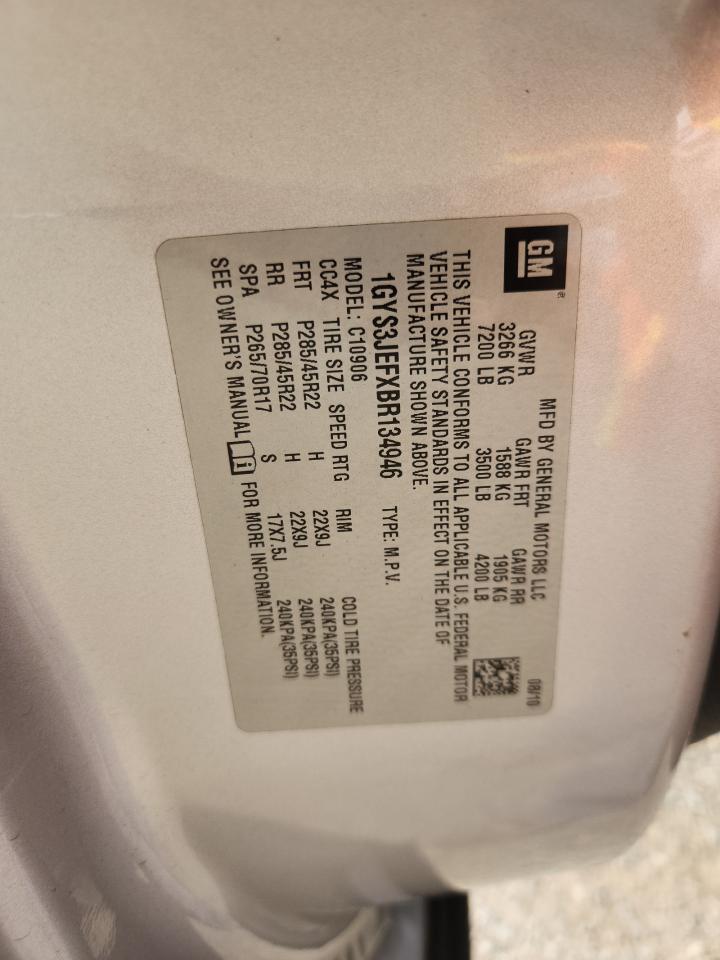 2011 Cadillac Escalade Esv Premium VIN: 1GYS3JEFXBR134946 Lot: 90051025