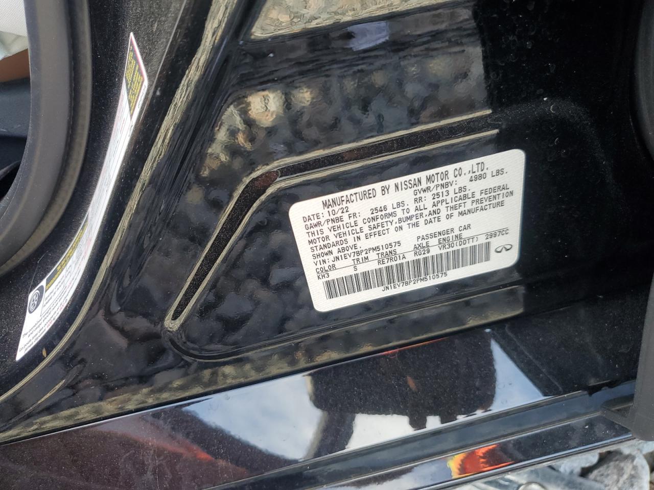 2023 Infiniti Q50 Luxe VIN: JN1EV7BP2PM510575 Lot: 85667315