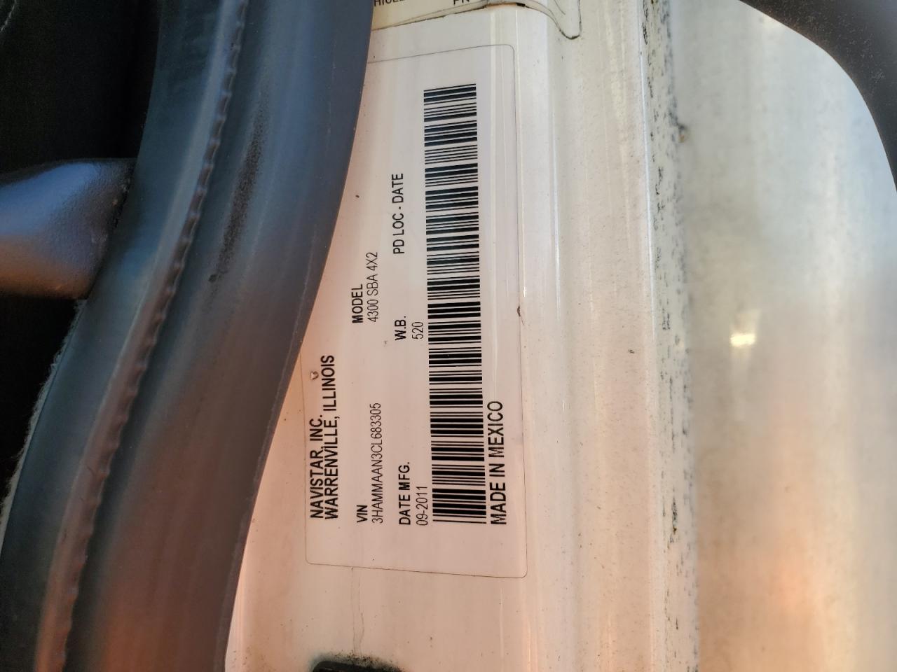 2012 International 4000 4300 VIN: 3HAMMAAN3CL683305 Lot: 82288475