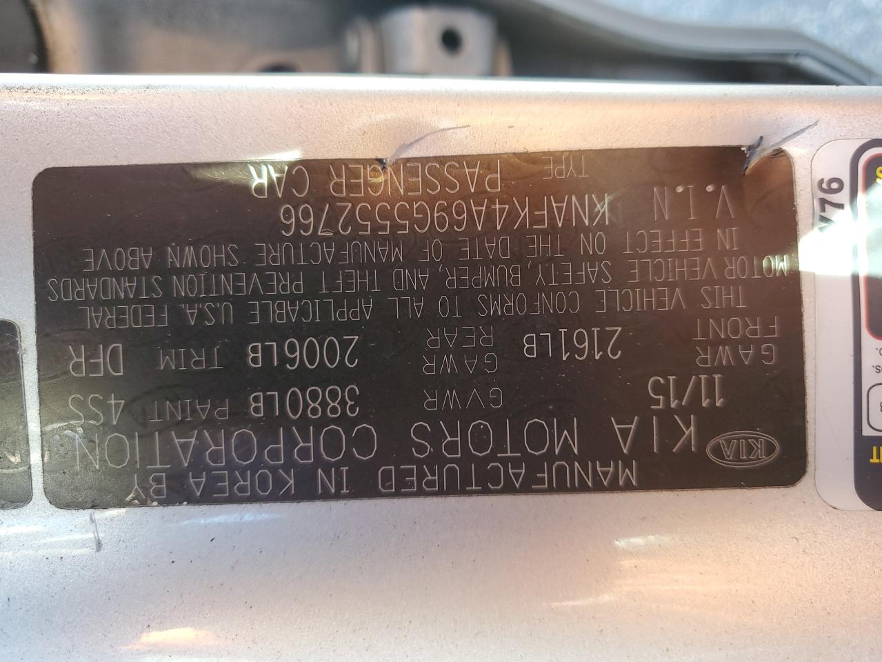 2016 Kia Forte Lx VIN: KNAFK4A69G5552766 Lot: 90593755